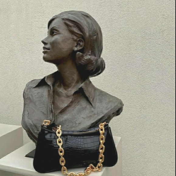 ZARA | Bloggers Fave Black Croc Faux Leather Bag - Picture 12 of 16